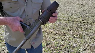 wwii m2-2 flamethrower with details on the ignition cartridge