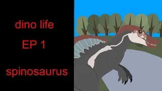 dino life // EP 1: spinosaurus // dinosaur battle // stick nodes pro animation