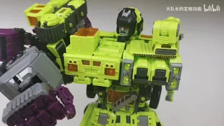 Transformers Stop Motion Animation：NBK Devastator combination