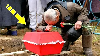 At his granddaughter's funeral, the old man suspected something was wrong! When he opened the coffin