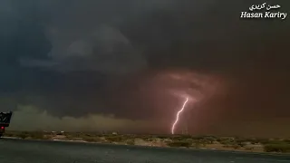 عاصفة رعدية استوائية مهولة _ أحد المسارحة ب#جازان ، الأحد ١٤ ذو الحجة ١٤٤٤ - 2july2023 #thunderstorm