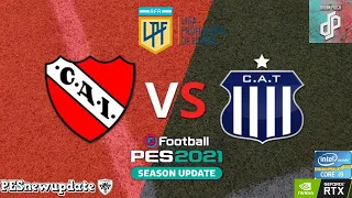 Independiente Vs Talleres // ⚽Liga Profesional Argentina 2024⚽ // (Pes 2021 Dream Patch)