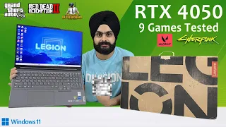 Lenovo Legion Slim 5i -- RTX 4050 -- 9 Games Tested -- Review & Unboxing 💀