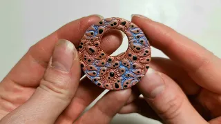 paisley pattern earrings. polymer clay tutorial. surface technique