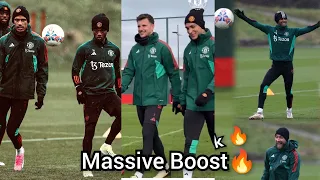 Boost 🔥, Manchester United welcome long term absentee in training ahead Liverpool clash...