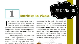 Ch-1 Nutrition in Plants🌱☀️ (Class 7th science) Easy explanation ✅