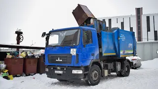 Мусоровоз МК-3552-03 на шасси МАЗ-5340C2 (А 640 НК 122). / Garbage truck MAZ-5340.