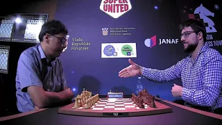 NICE DEFENSE!! Viswanathan Anand vs Maxime Vachier-Lagrave || Croatia Blitz Chess 2021 - R12