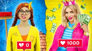 Aluna Popular vs Aluna Impopular | Menina Rica e Popular & Menina Nerd Falida Na Escola por RATATA