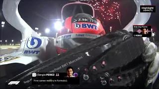 Sergio Perez EMOTIONAL Team Radio as he takes his first victory in Formula  | 2020 Sakhir Grand Prix