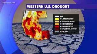 Western states experiencing a megadrought