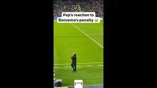 Pep's Guardiola reaction To Benzema's penalty 😅😹