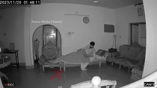 real-life ghost has been recorded on CCTV that grabs hold of legs while sleeping and disturbs sleep