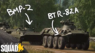 Vehicle Battles on Gorodok with the Russian BMP-2 and BTR-82A | Squad 100 Player Gameplay