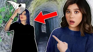 HACKER SPY FACE REVEAL in Real Life Laser Escape Room (searching abandoned tunnel for clues)