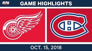 NHL Highlights | Red Wings vs. Canadiens - Oct. 15, 2018