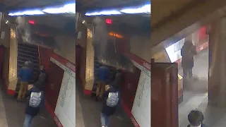 MBTA releases video of tile falling from ceiling