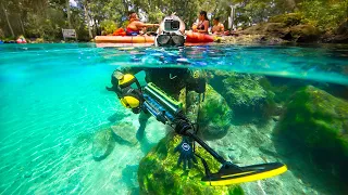 Searching For Lost GOLDEN Anchor *REAL GOLD* Underwater!! (30ft deep)