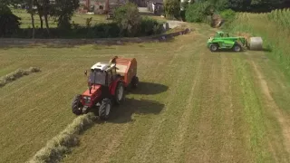 Pressatura Fieno 2017 | Same Explorer II & Merlo | Az. Agr. Vailati | Timelapse con Drone