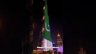 14 august 2022 Pakistan independence day celebration Dubai Burj Khalifa | #shorts #14thaugust2022