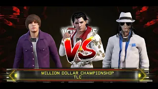WWE 2K23 - ELVIS PRESLEY vs MICHAEL JACKSON vs JUSTIN BIEBER. TLC MATCH. MILLION DOLLAR TITLE.