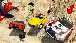 GTA 5: FRANKLIN AND SHINCHAN Found BURIED "SPIDERMAN SUPERCARS" in GTA 5! (GTA 5 mods)