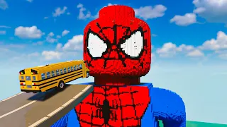Cars vs Lego Spiderman | Teardown