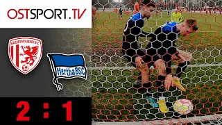 Alu-Dusel! Führung fast wieder verspielt: Greifswalder FC - Hertha BSC II 2:1| Regionalliga Nordost