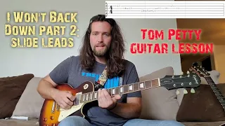 I Won't Back Down - Tom Petty guitar lesson part 2: lead guitar parts (with tabs)