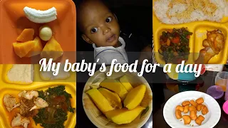 What my baby eats in a day/meal ideas infants/food for a 1yr old