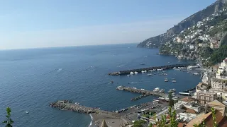 The views of Amalfi, Italy along the path from Amalfi to Atrani