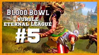BLOOD BOWL 2 Gameplay #5 | NURGLE vs NECROMANTIC (HE ROLLED 1 THERE?!)