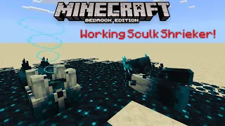 How to get a Working Sculk Shrieker! | Minecraft: Bedrock Edition