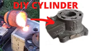 DIY 2T engine cylinder: Casting it!