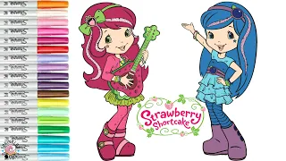 Strawberry Shortcake Coloring Book Pages Strawberry Guitar and Blueberry Muffin