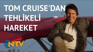 @NTV Dublörsüz sahneler çekmesiyle bilinen Tom Cruise, tehlikeli bir gösteriye daha imza attı