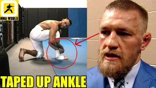 Conor McGregor just presented evidence to prove that his leg was injured before fight vs Poirier