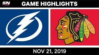 NHL Highlights | Lightning vs Blackhawks – Nov. 21, 2019