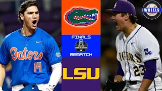 #6 Florida v #5 LSU (Game 2, EXCITING GAME!) | CWS Finals Rematch | 2024 College Baseball Highlights