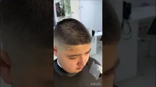 Окантовка челки. How to cut a short men's bangs.