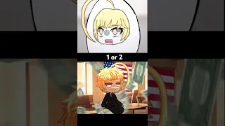 1 or 2? Which is better… 🇺🇸😳                                         #gacha #edit #gachaanimation