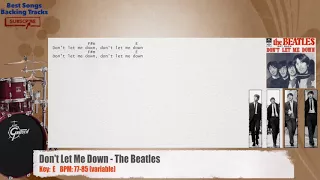 🥁 Don't Let Me Down - The Beatles Drums Backing Track with chords and lyrics
