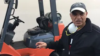 How to open forklift engine hood