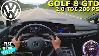 2021 VW Golf 8 GTD 2.0 TDI 200 PS TOP SPEED AUTOBAHN DRIVE POV