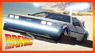 Police Chase The Delorean Time Machine & Can You Time Travel in Hover Mode? | GTA V