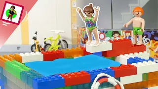 Playmobil Film "Ein echter Pool aus Lego, wird er halten?" Familie Jansen / Kinderfilm / Kinderserie