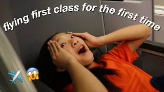FLYING FIRST CLASS FOR THE FIRST TIME | Nicole Laeno