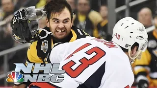 Tom Sestito, Tom Wilson fight during Penguins and Capitals season opener | NHL | NBC Sports