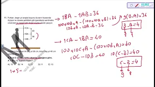 2020 #YKS (#TYT) Matematik sorular ve çözümlü cevapları