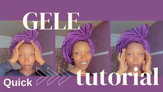 BEGINNER/SIMPLEST UNCONVENTIONAL GELE TUTORIAL| Quick and Easy💃 No stress😁☺️